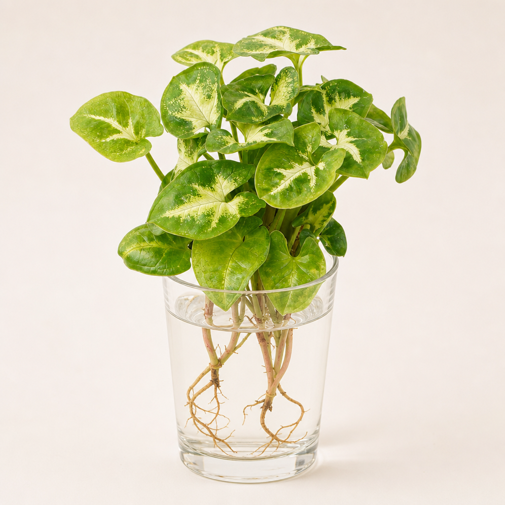 Syngonium hydroponic plant